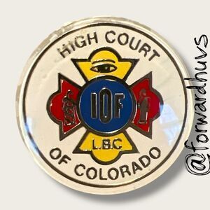 IOF High Court of Colorado Pin – Fraternal Emblem – 1” Round – Locking Clasp